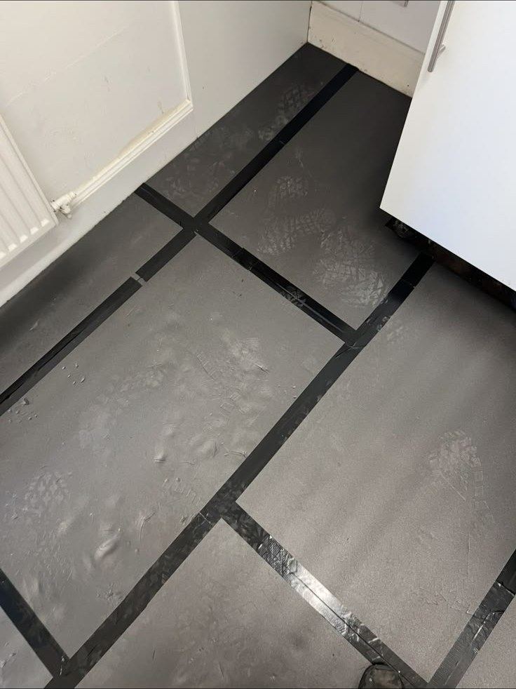 Subfloor prepared and sealed before new flooring
